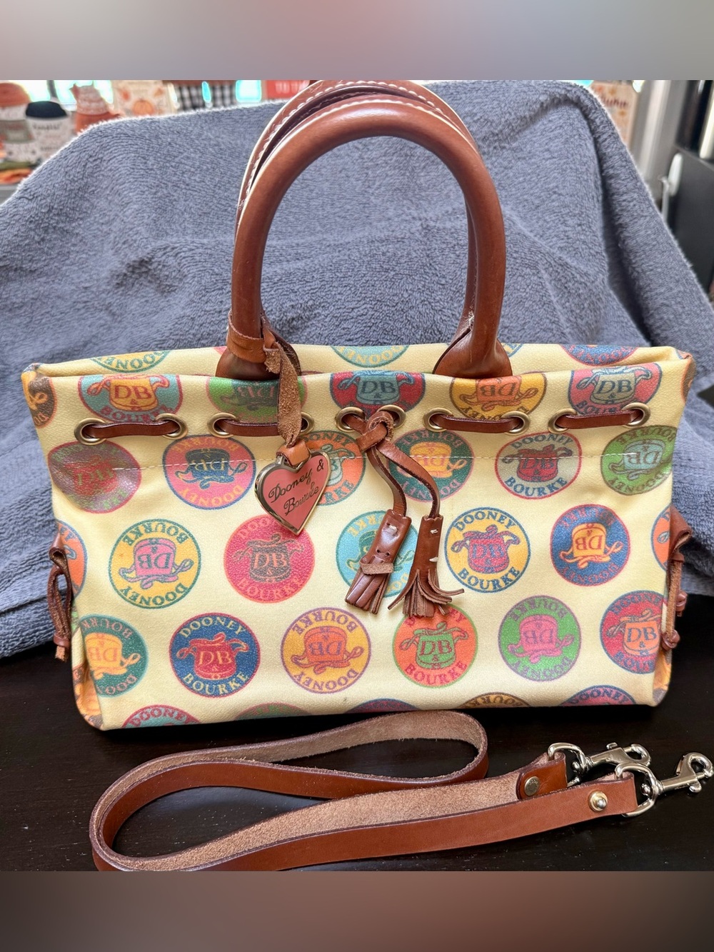 Dooney & Bourke Logo-Print Satchel